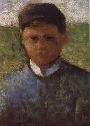 Georges Seurat The Samll Peasant  in  blue oil on canvas